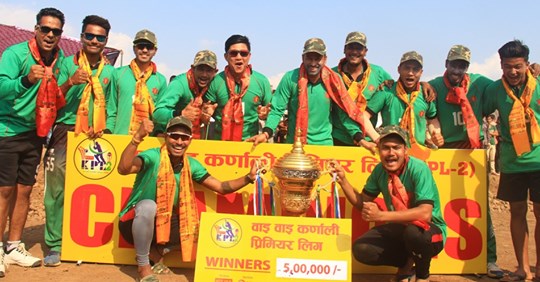 कर्णाली प्रमियर लिगको उपाधी त्रिभुवन आर्मीको हातमा