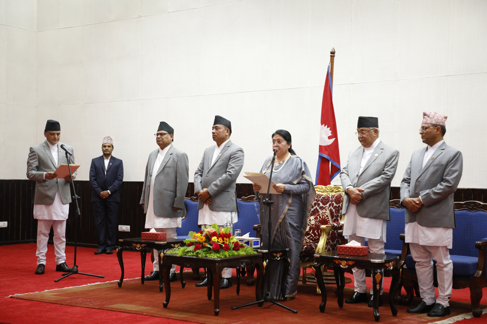 पर्यटन मन्त्री योगेश भट्टराईद्वारा सपथ