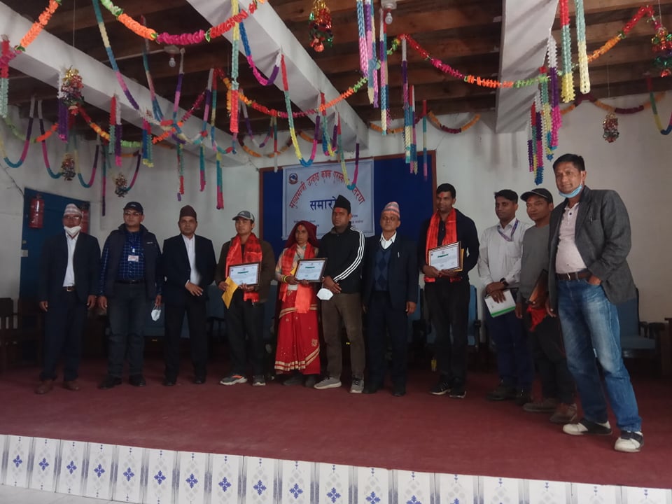 जुम्लाका चार जना किसान र कृषर्क समुहलाई पुरस्कार
