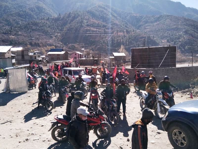 जुम्लामा राजाबादीको मोटरसाइकल रयाली