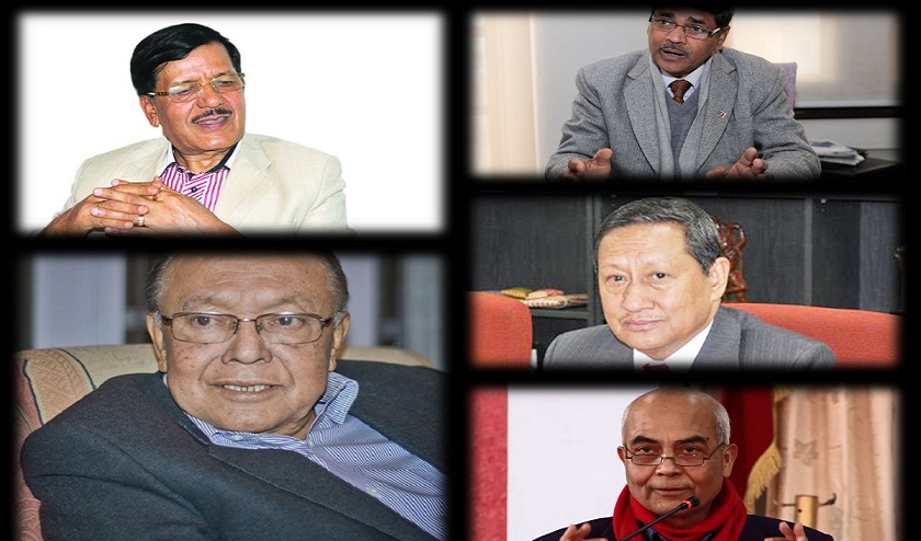 नेकपा विवादमा छिटो टुंग्याउन पाँच पूर्वप्रमुख निर्वाचन आयुक्तको आग्रह