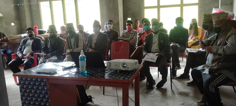 परियोजनाका गतिविधि र आगामी बजेट सम्बन्धी छलफल गर्न सेडा नेपाल ग्रमिण बस्तीमा