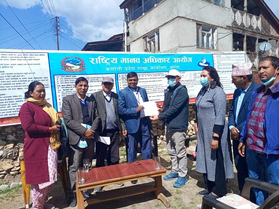 जुम्ला प्रशासन मार्फत प्रधानमन्त्रीलाई ध्यानाकर्षण पत्र