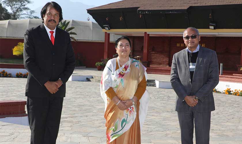 सीके राउतले भेटे राष्ट्रपति भण्डारी