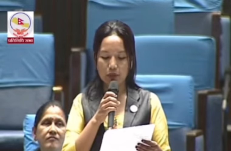 नाग्म(गमगडि(नाक्चे लाग्ना सड्कको बजेट बढाउन माग गर्दै सांसद लामा